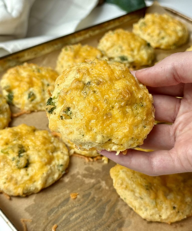 High-Protein Broccoli Cheddar Breakfast Biscuits
