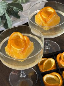 Mimosa Flower Ice Cubes