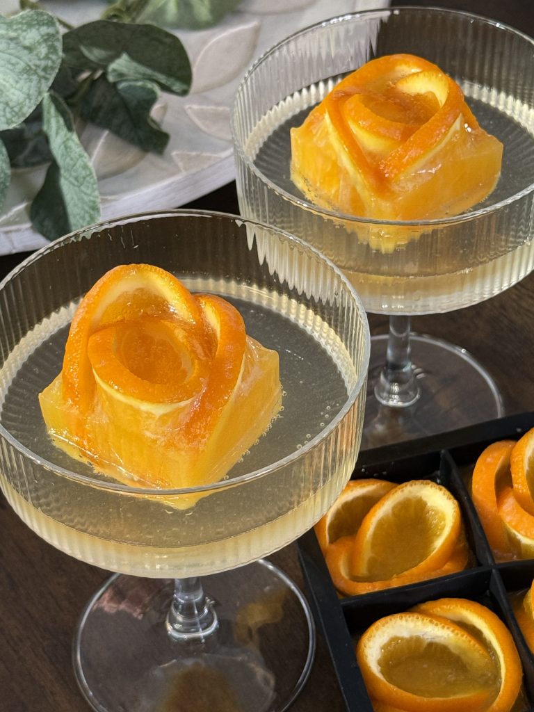 Mimosa Flower Ice Cubes
