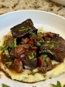 The Most Tender Red Wine Braised Beef