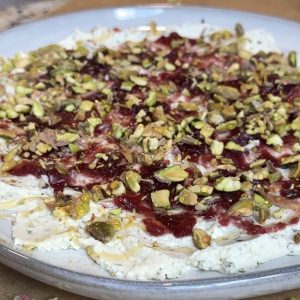 The Easiest 5-Minute Boursin Cheese, Cranberry & Pistachio Dip
