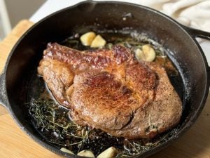 Pan Seared Steak (Cast Iron Steak with Garlic Butter)