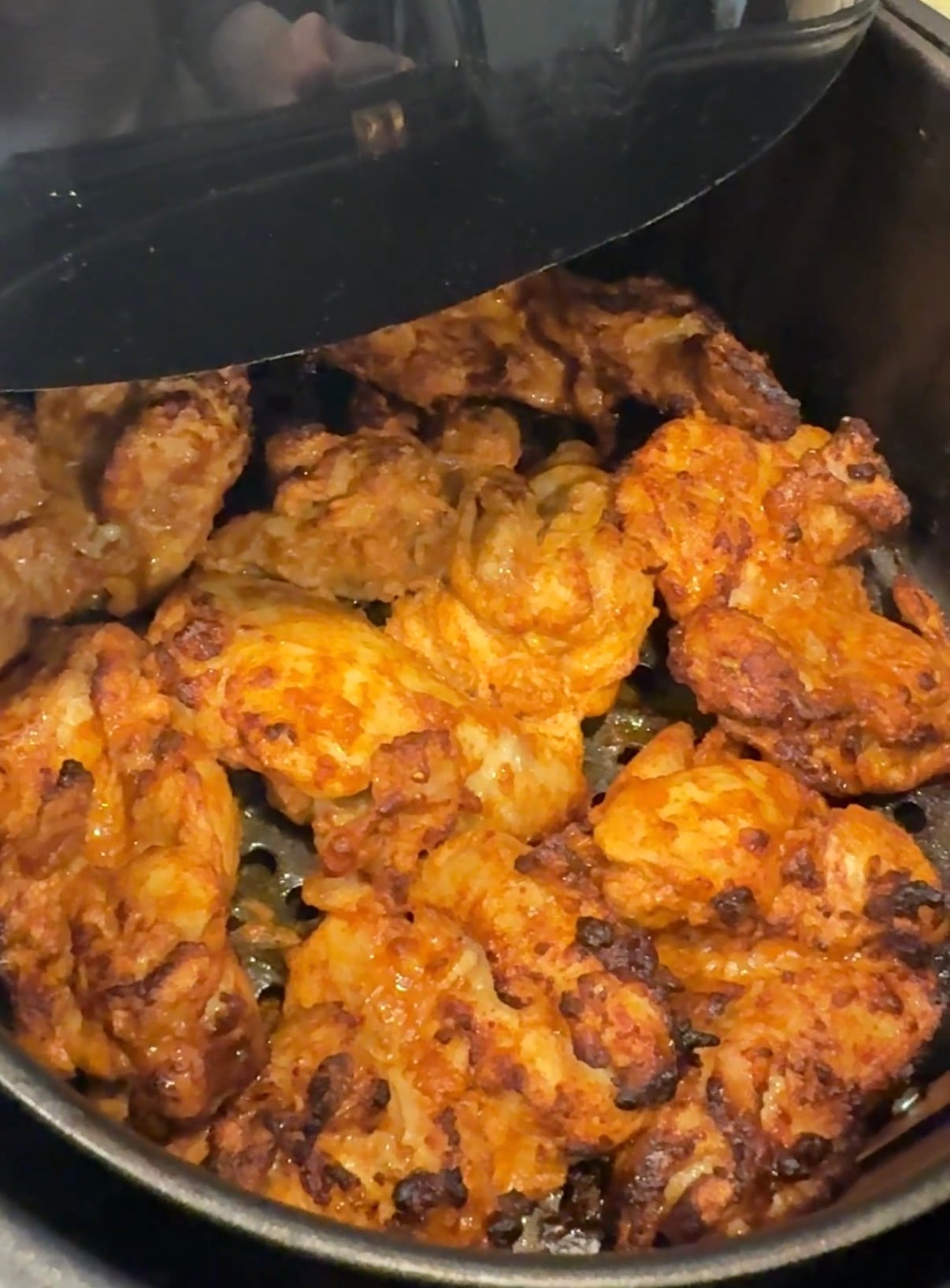 Cooked chicken thighs in the air fryer