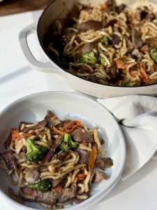 Beef Udon Noodle Stir-Fry
