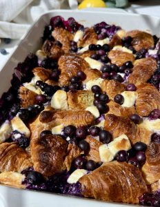 Blueberry Lemon Croissant Bake