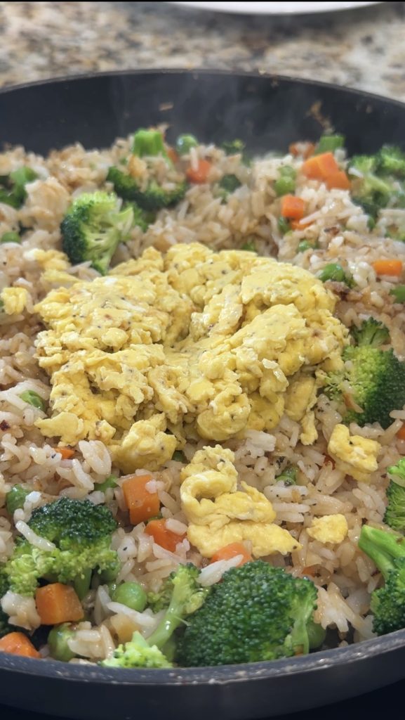 Scrambled eggs added. 