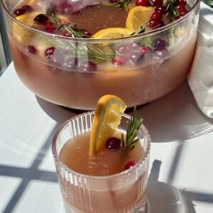 Christmas Punch with Ice Wreath