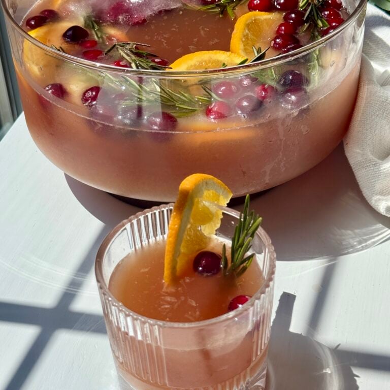Christmas Punch with Ice Wreath