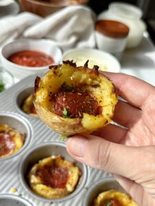 Crispy Potato Pizza Cups