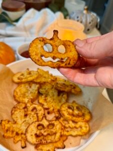Harvest Crispy Air Fryer Fries (Pumpkin & Leaf-Shaped Potatoes)